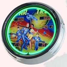 N-0700 orologio da parete "Flipper Star Trek Bally 1978" decorazione orologio al neon cucina soggiorno orologio 