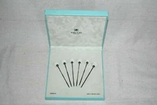 Vintage ERCUIS France Silverplated Cocktail Hors D'cenvre Picks Set of 6  Box