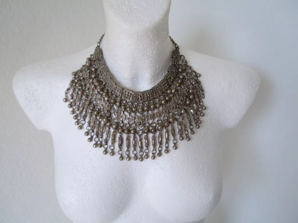 Massive Silver Plated Collier Necklace With 925 Silver Carabiner
