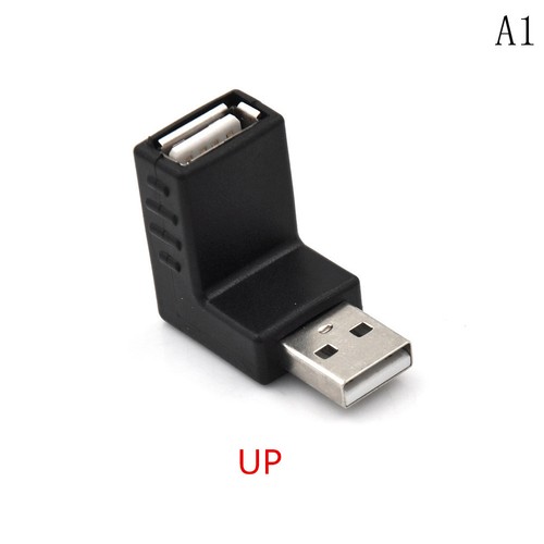 USB 2.0 Male to Female Angled Adaptor L Shaped Extension Connector IHFUKA^^i - Zdjęcie 7 z 10