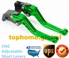 For Kawasaki Z125 Pro 2015-2020 Short Clutch Brake Levers Green US CNC 16 17 19