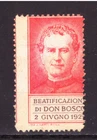 Erinnofilo Italy Beatification of Don Bosco 1929 Red STAMPS