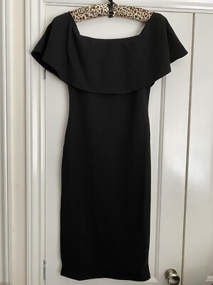 exRiver Island Red Frill Bardot Bodycon Party Occasion Dress