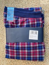 Lands End 2 Piece Pajama Lounge Set Rubellite Plaid Set Men's L Large