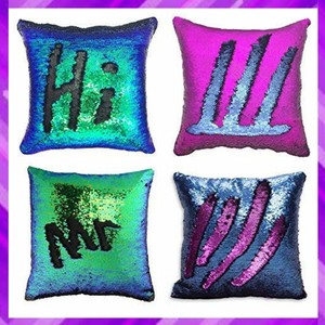 glitter flip pillow