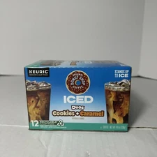 The Original Donut Shop Coffee Iced Duos Cookies & Caramel K Cups Keurig 4.8 oz