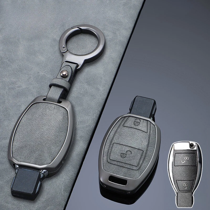 Zinc Alloy Leather Car Key Fob Case Cover For Benz C300 GLK CLS GLC GLA CLA AMG - Image 4 of 4