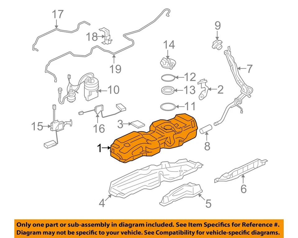 Tanque de combustible usado se adapta a: Land Rover Lr3 2006 grado A Foto 3 de 4