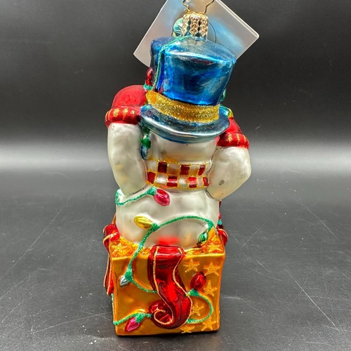 CHRISTOPHER RADKO NEW FANGLE TANGLE 5" ORNAMENT 1010457 SNOWMAN - Picture 5 of 19