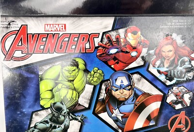 Marvel Avengers Boxed  4 Pairs Sock Set w/box Thor, Hulk, Iron Man, Capt America