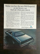 Vintage 1969 Chrysler Imperial Full Page Original Ad 524 Vintage 1969 Chrysler Imperial Full Page Original Ad 524