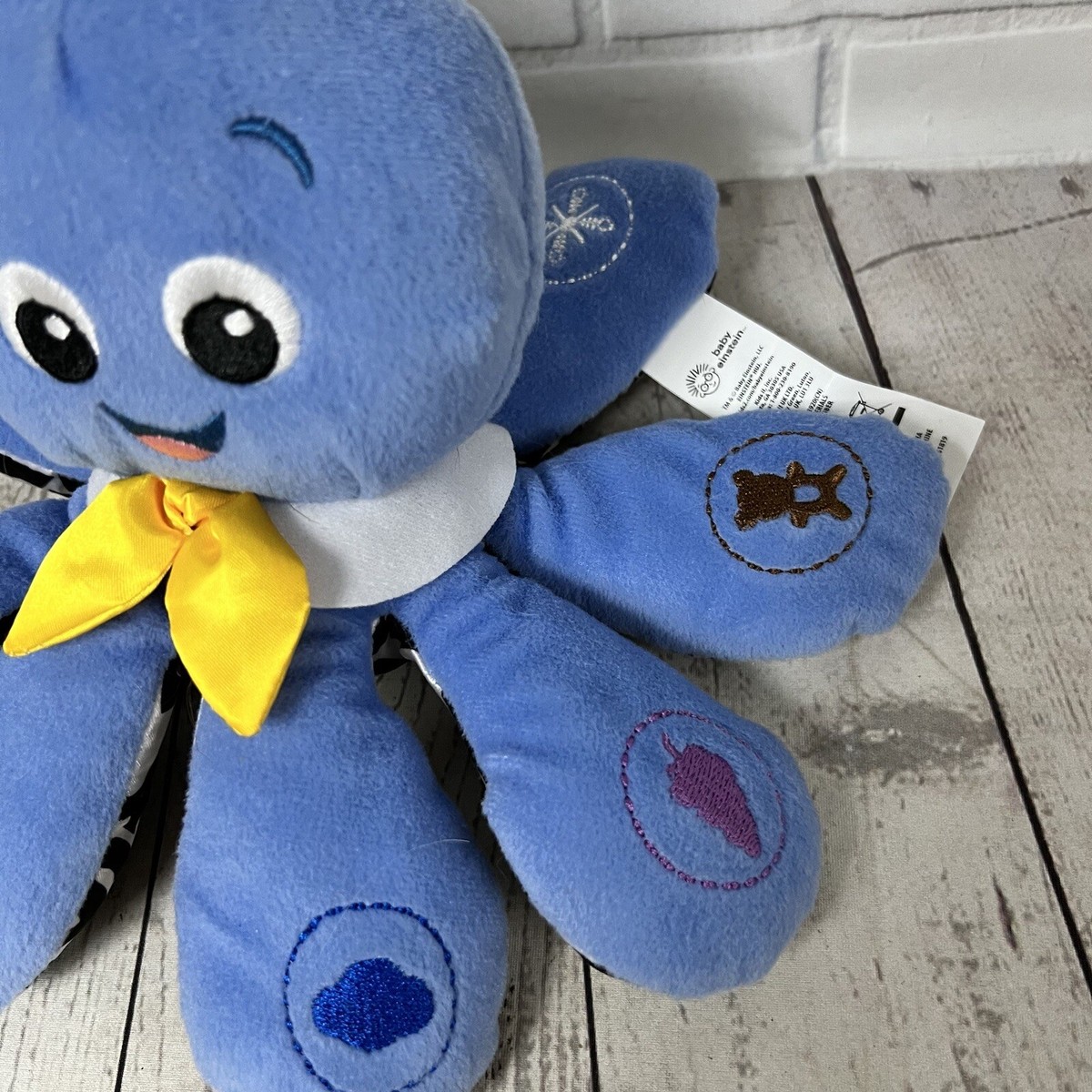 Baby Einstein Octopus Plush Blue Colors Sound Toy English French