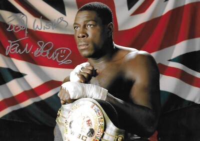 Atemberaubendes HANDSIGNIERTES A4 Foto - Frank Bruno - Ex-WBC Schwergewichts-Champion