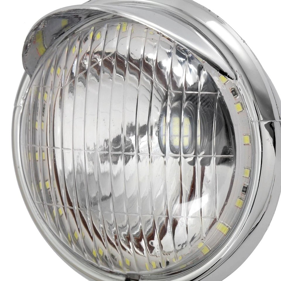 Chrome LED Motorcycle Headlight Light Angel Eye for Kawasaki Vulcan VN800 VN900 Foto 4 de 4