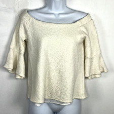 Banana Republic Off-Shoulder Floral Striped Bell-Sleeve Top — listing 5