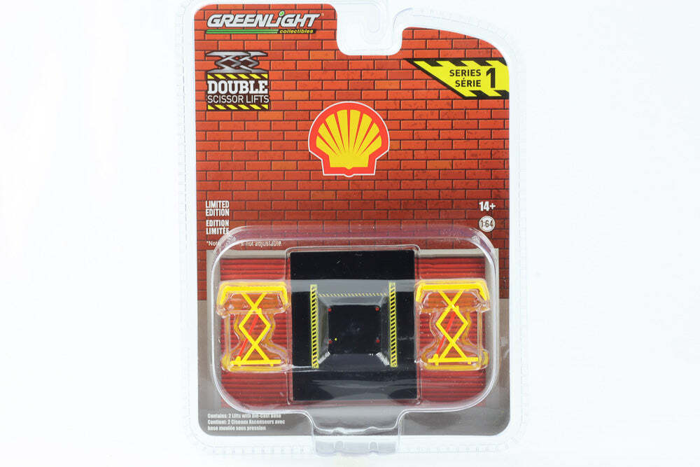 1:64 Shell Double Scissor Lift Yellow Series 1 Greenl