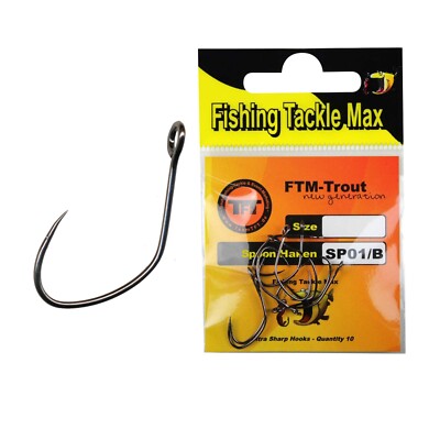 FTM TFT Spoon Haken SP01/B Barbless Wobbler Spoonhaken Forelle Barsch Scharf