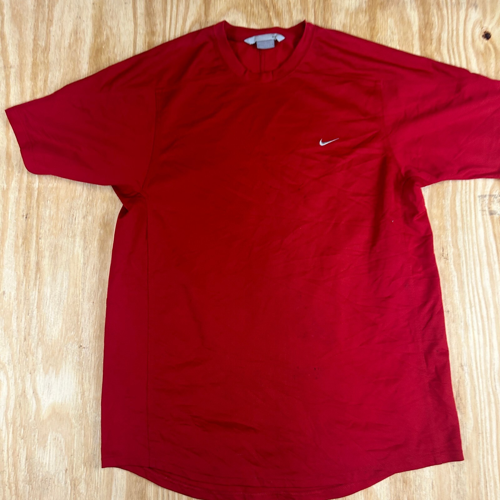 VTG 90s Nike Dri-FIT Side Swoosh Mens T-Shirt Size XL Red Athletic Crew Neck