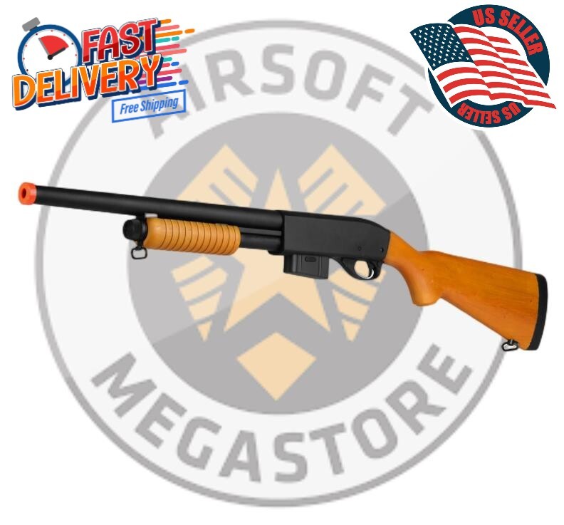 Airsoft Shotgun M870 Spring A&K Rifle 400 FPS Wood Metal