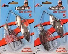 (Ct of 2) Z-Man Sling Bladez Double Willow Spinnerbait 3/4 oz  5/0 VMC Hook Bass