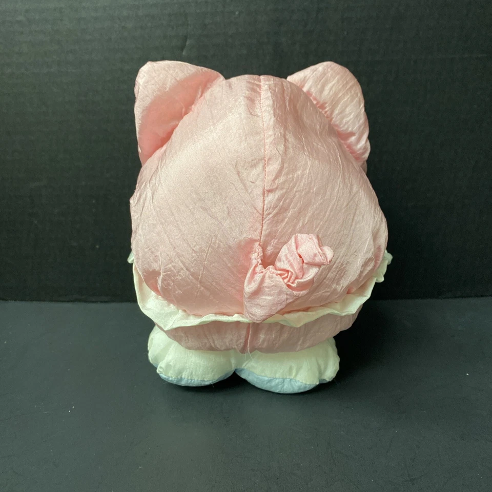 Juguete de peluche de nailon Little Tikes Pig de colección orejas arrugadas sonajero 1993 Foto 4 de 4