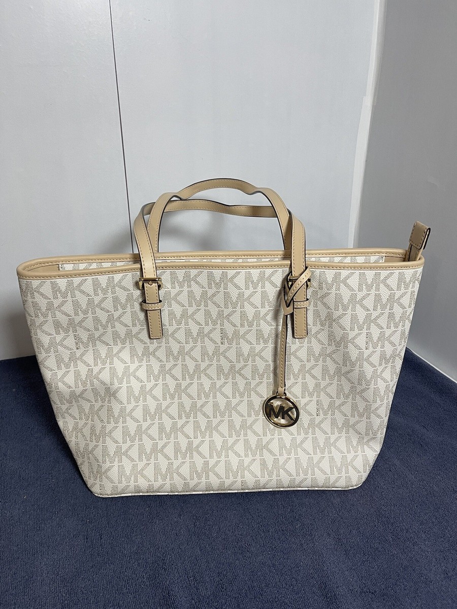 トートバッグ Michael Kors SS22 LARGE TOTE BAG (30S2G7FT3B_132VAN/CREAM) Michael Kors Handbag/totebag great style, tan and cream MK