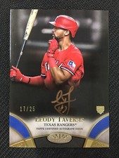 2021 Topps Tier One Leody Taveras Rookie Bronze Ink Break Out Auto /25 Rangers