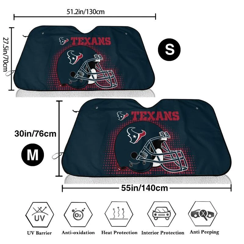 Houston Texans Car Windshield Sunshade Helmet Style Car Sunshade Heatproof