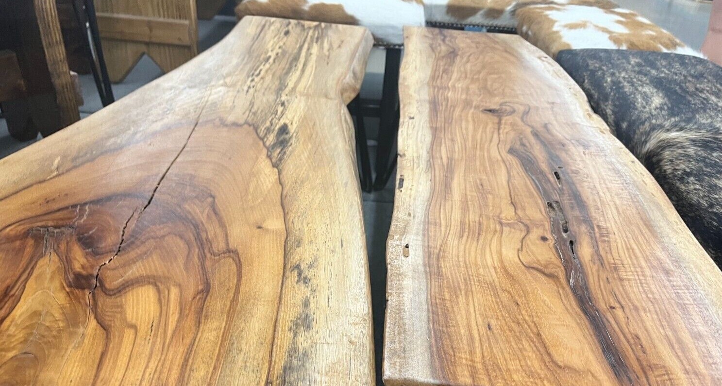 Pecan Live Edge Slabs / Kiln Dried, Flattened, Planed / Various Sizes