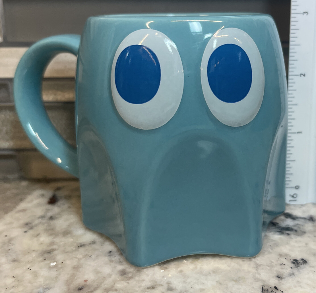 PAC-MAN INKY Mug Ghost 3D 8 oz Blue by Ginger Fox 2018 B40 | eBay