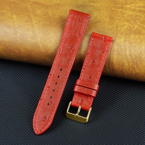 Real Ostrich Leather Watch Band Men Classic Ostrich Watch Strap Quick Release - Picture 47 of 49