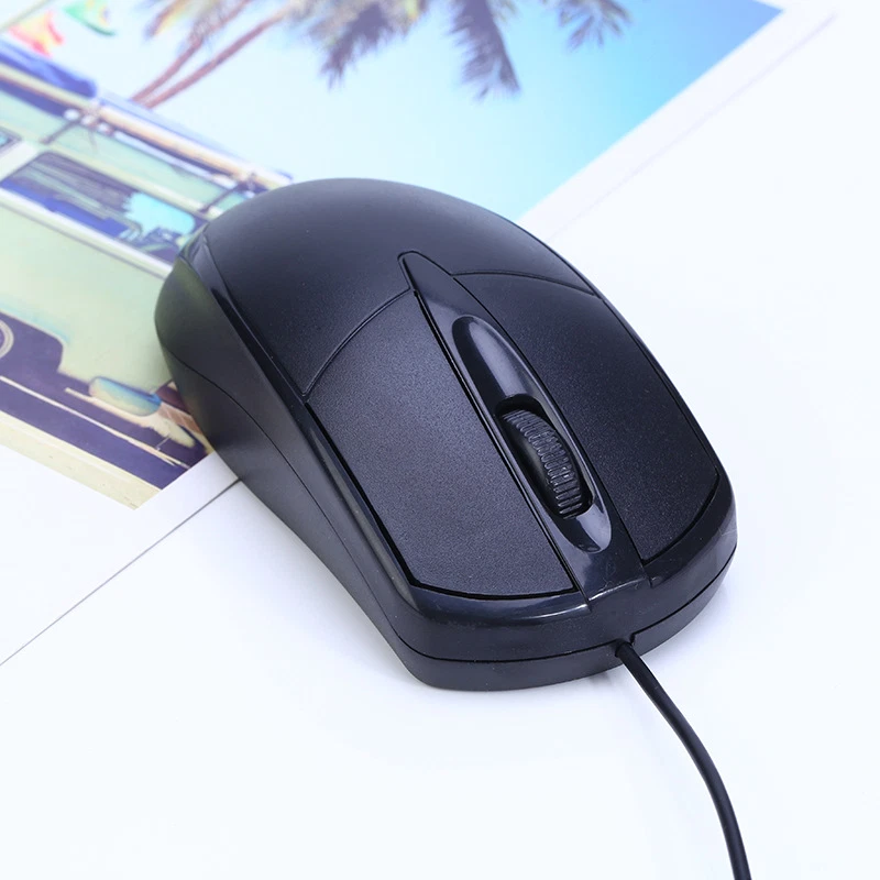 USB 2.0 Optical Wired Scroll Wheel Mouse PC Laptop Notebook Desktop Black Lot - Image 3 of 4