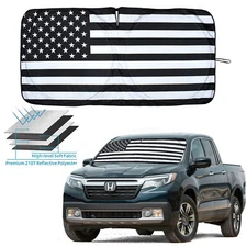 For Honda Ridgeline 17-2025 US Flag Windshield Sun Shade Foldable Visor UV Block