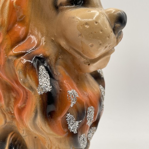 Chalkware - Circus Lion With Glitter And Coin Slot - Beautiful Condition 10.5” - Picture 11 of 20