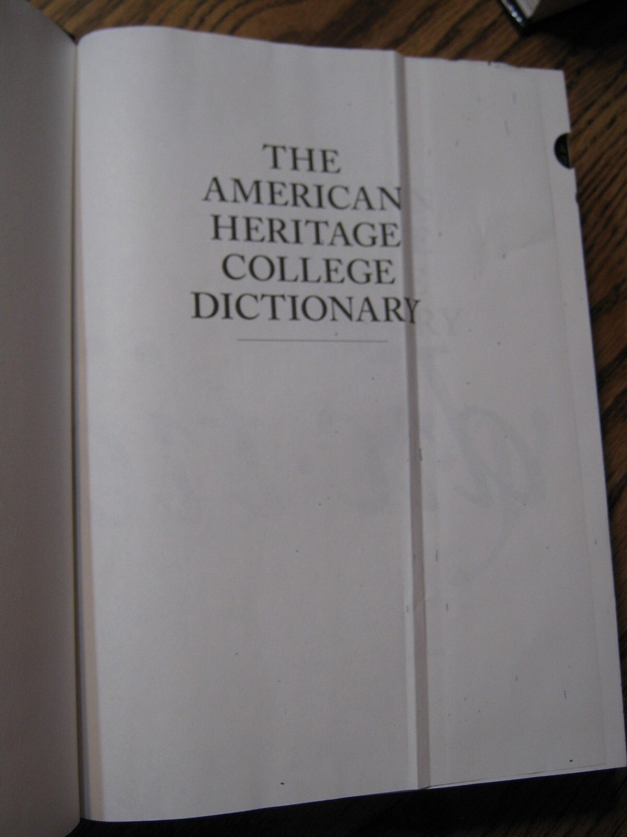 THE AMERICAN HERITAGE COLLEGE Dictionary Third Edition 1993