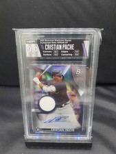 2021 Bowman Platinum Pieces Auto/Relic #PPAR-CP Cristian Pache 64/99 HGA 9/10