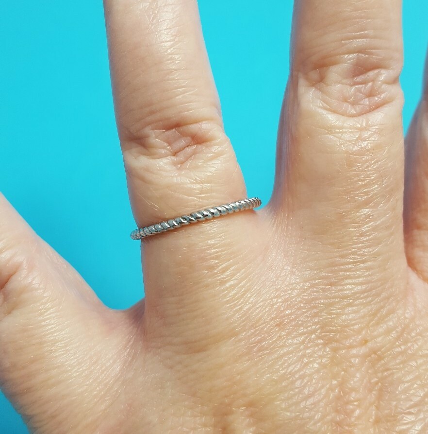 Authentic HSN Silver Tone Twisted Design Thin Sta… - image 8