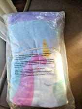 Pottery barn kid UNICORN RAINBOW hooded bath Beach towel pool wrap cover up   -
