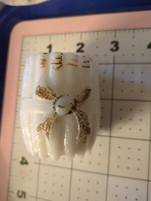 Used vintage Tea Party Piece Small Milk Glass Vase Heavy 