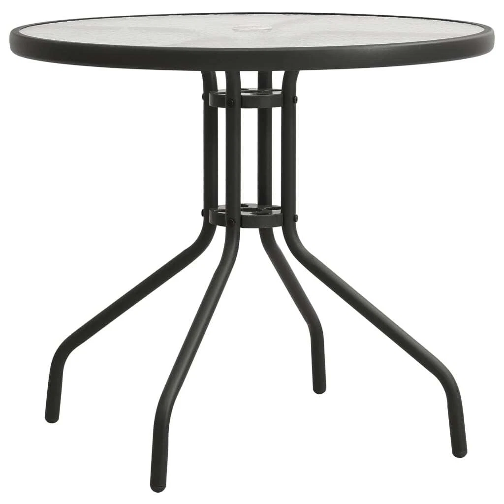 vidaXL Bistro Table Anthracite 80x71 cm Steel Quality eBay