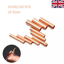 10/50/100X Wiring Joint Connecting Pipe Copper Tube Boxed Crimping Terminal