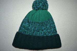 mens green bobble hat