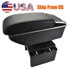 Universal Car Armrest Sliding Duel Center Content Storage Box Arm Rest Parts.