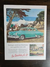Vintage 1952 Studebaker Commander Full Page Original Color Ad A1