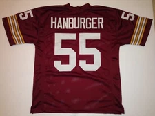 UNSIGNED CUSTOM Sewn Stitched Chris Hanburger Burgundy Jersey - M, L, XL, 2XL
