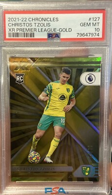 2021-22 Panini Chronicles XR Premier League GOLD #/10 RC Christos