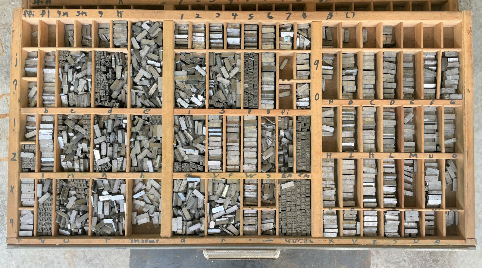 Vintage Lot Letterpress Lead Type Print Letters Numbers Hamilton