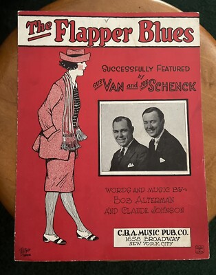 1922 THE FLAPPER BLUES Van & Schenk Sheet Music POLITZER ART Self Published