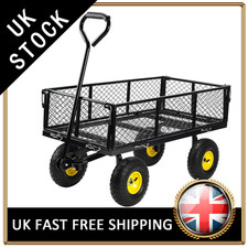 NEW Cart Heavy Duty 800LB Capacity Steel Outdoor Utility Wagon Cart 4-Wheels