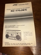 Vintage Radio / Boombox - JVC RC-S5JW/C Instruction Book / Manual